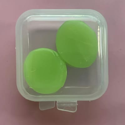 2 bouchons d'oreille en mastic silicone, bouchons d'oreille pour dormir, nager, étanches, voyage, trajets quotidiens, modelables pour différentes tailles d'oreilles 2-pack vert