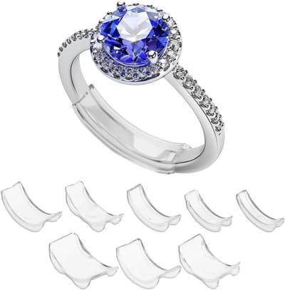 Set van 8 Onzichtbare Ringverkleiners - Ringmaat Aanpasser voor Alle Ringen - Verklein Ringen met 4 Maten