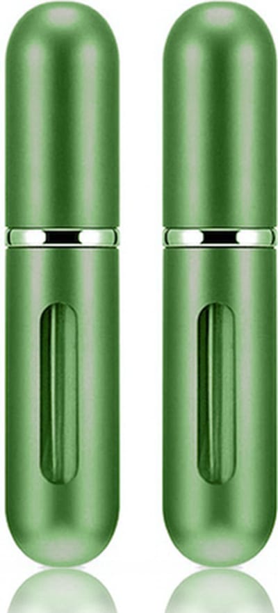 *** 2 Stuks Mini Parfum Flesje - Lipstick Formaat, Navulbare Parfum Verstuiver - Festival Onderweg - van Heble® ***