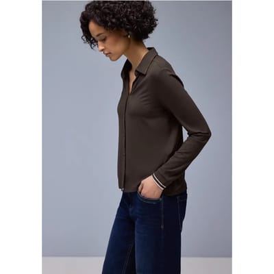 Shirt met een blouse-look