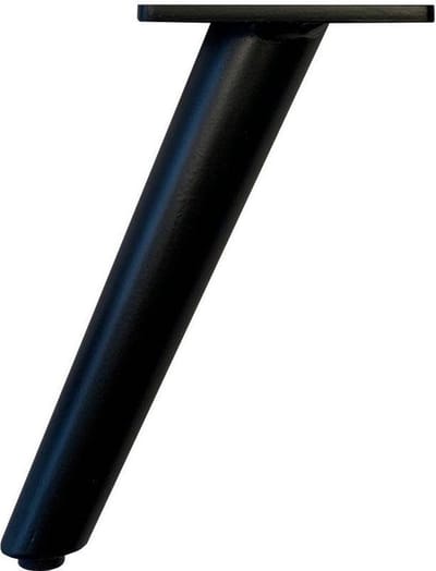 FLE - Stalen meubelpoot zwart conisch ø 3,5 cm / 2,5 cm en hoogte 16 cm