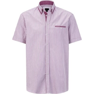Babista herren Overhemd Met Korte Mouwen - 47/48 - rood - Plus Size