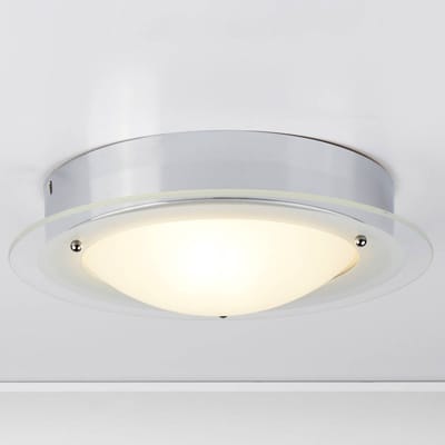 Searchlight JUNA - badkamerplafondlamp met glazen rand
