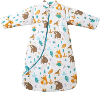 Baby winterslaapzak 3,5 TOG, biologische katoen, voor newborn tot 4 jaar, verschillende maten, schattig ontwerp