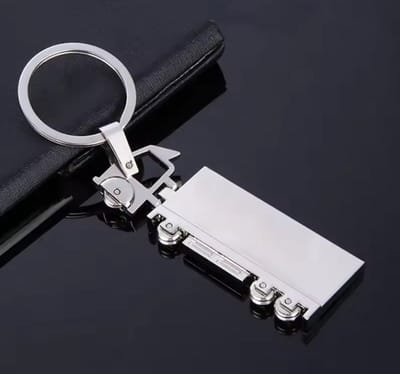 Metalen truck sleutelhanger - Zilver, perfect voor vrachtwagenliefhebbers!