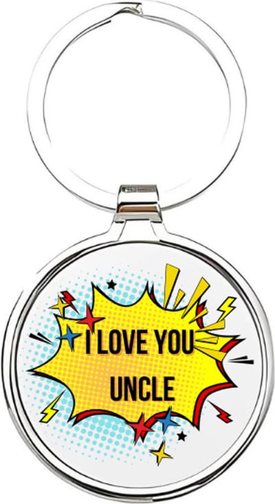 Akyol - I love you uncle Sleutelhanger - oom - De leukste oom - Oom sleutelhanger - sleutelhanger - Sleutelhanger voor ooms - Familie sleutelhanger - verjaardagscadeautje - cadeau voor de leukste oom - uncle - The best uncle - 4 x 7,5 CM