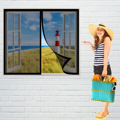 Vliegenhor Raam 65x200cm - Magnetische Hor voor Insecten en Muggen - Transparant en Duurzaam