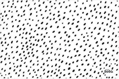 4x Lola Placemat Spot on Black- 30x45cm - onderlegger - tafeldecoratie -tafel dekken - stippen zwart