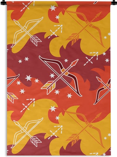 Wandkleed - Wanddoek - Boogschutter - Zodiac - Design - 60x90 cm - Wandtapijt