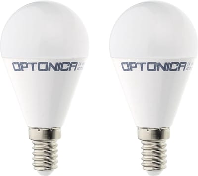 Optonica LED Kogellamp G45 E14 - 8W (vervangt 60W) - 710lm - 6000K Koel Wit - 230V - Ø45mm - Energiezuinig - 2 stuks