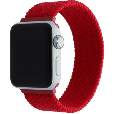 2+1 | Apple Watch Bandje - Nylon - Gevlochten Solo - Rood