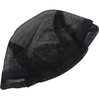 Zwart Haarnetje Pruikkap Elastisch Koepel Haar Mesh met Verstelbare Band voor het Maken van Pruiken black