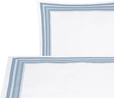Luxe 2dlg dekbedovertrekset blauw wit gestreept 155x200cm 100% katoen kussensloop 50x80cm
