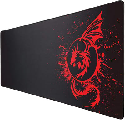 StayPowered Gaming Muismat - Precisie en Controle voor Elke Gamer - Antislip Onderkant - Waterdicht Oppervlak - XXL Formaat - Genaaide Randen - Gladde Textuur - 80x30cm - Rood - Levering Sneller dan Aangegeven!
