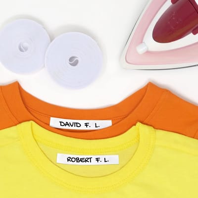 Strijkbare Kledinglabels - Naamlint Textiel - Kleding Markeren - Wasbaar en Drogerbestendig - 3 Meter Rol - Wit