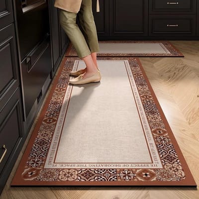 Amerikaanse Bloemen Tegels Diatomeeënaarde Vloermat Huishoudelijk Sneldrogend Waterabsorptiekussen Vuilafstotend en Gemakkelijk te reinigen Antislipkussen 40 * 60cm