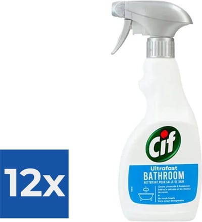 Cif Spray Badkamer Ultrafast 500ml - Voordeelverpakking 12 stuks