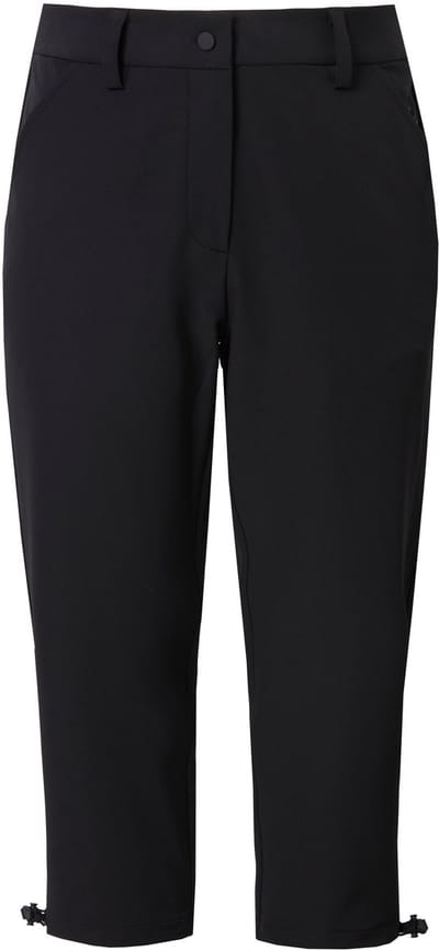 Ulla Popken - Dames - 3/4-softshellbroek superdun verstelbare zoom - Zwart - Maat 42