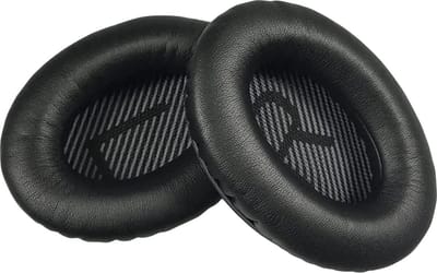 Somstyle Oorkussens Geschikt voor Bose QuietComfort 25/35/35II, QC25, QC35, QC35 II & QC45 Koptelefoon - 2 Stuks - Zacht Schuim - Eiwitleer - Zwart