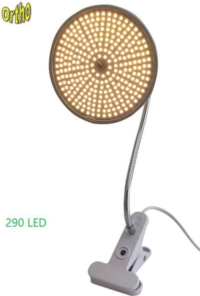 Ortho® - WW 290 LED Warm Wit Groeilamp - Bloeilamp - Kweeklamp - Grow light - Groei lamp (met 1 upgraded 290 LED Warm Wit lamp) - 1 Flexibele lamphouder - Spotje met Klem - 1x