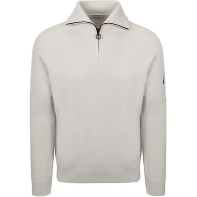 Suitable Half Zip Trui Tias Cooldry Knit Greige - Maat XXL - Heren - Schipperstrui - Schipperstrui met rits - Volwassen mannen