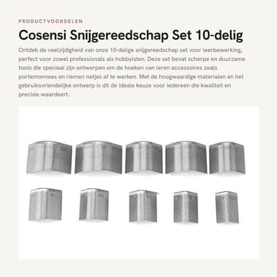 Dailygoods- Leer Snijgereedschap Compact - 10pcs/box - Hoektrimmer - Snijgereedschap - Snijgereedschap voor Leer - Duurzaam Materiaal - Schone Randen - Leer Snijgereedschapset