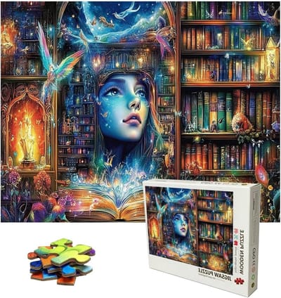 Legpuzzel Boekwinkel - Puzzel 5000 stukjes - Ontspanning en Geestelijke Training - Premium Lindehout Kwaliteit - 156.5 x 105.5 cm