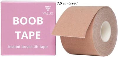 Boob Tape set - 7,5 cm breed 5 meter lang - Push Up Bra - Fashion Tape - BH Tape - Plak BH - BH accessoire