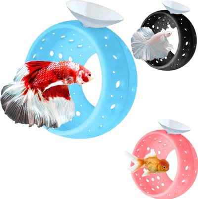 aquarium decoratie-aquarium-Betta Tunnel met Zuignappen - Schuilplaats voor Aquariumvissen - Garnalengat Guppy Tunnel - Aquarium Accessoires - Aquarium Decoratie - Geschikt voor Kleine Vissen en Garnalen (Blauw - Roze - Zwart)