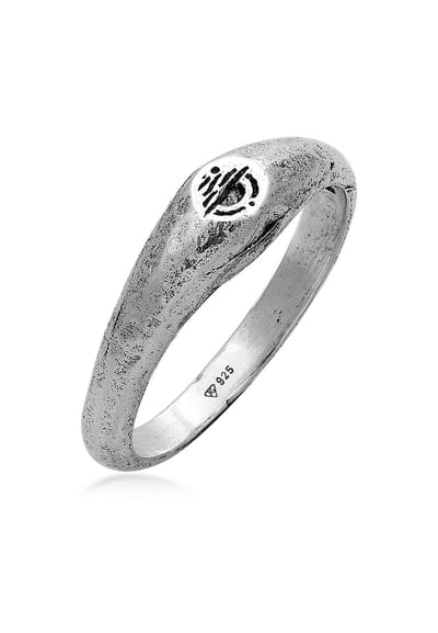 Haze & Glory - Ring - HG HAZE & GLORY - Ring voor Heren in 925 sterling zilver, sieraden voor Heren, geoxideerde zilveren ring, zon, sundowner - Heren