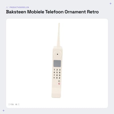 Dailygoods- Mobiele Telefoon Ornament - Retro Baksteen Model - Duurzaam IJzer - Decoratie Woonkamer - Fotografie Rekwisieten - Uniek Ontwerp