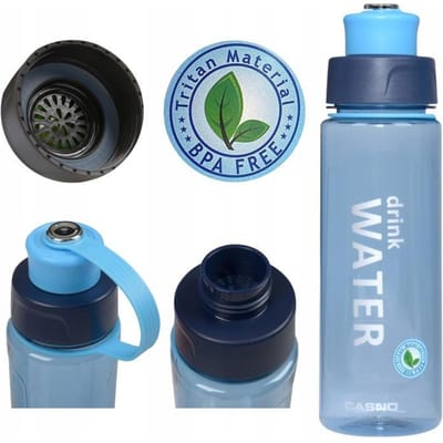 Casno Tritan Bidon OHIO Clear Blauw 1000ml - Duurzame Sportfles