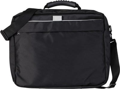 Schoudertas/aktetas/werktas zwart 37 x 32 cm - Laptoptas/documententas met verstelbare schouderband
