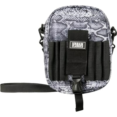Urban Classics - Printed Festival Bag snake one size Schoudertas - Grijs/Wit