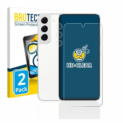 BROTECT - Screenprotector voor Samsung Galaxy S22 5G (Voor+Camera) - Folie Beschermfolie transparant 2 Stuks