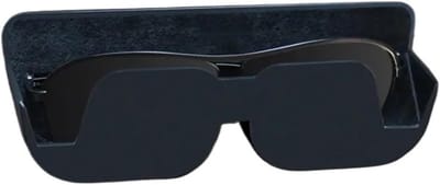 Opbergbox Brillen Auto - Zonnebrilhouder Interieur - Veilig Opbergen - Fijn Velours Voering - 16.2 cm Lengte - Zwart