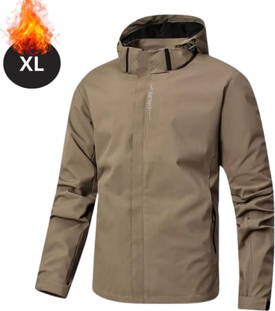 Bovista Windjas Voor Heren - Parka - Lente & Herfst - Jas - Volwassen - Windjack - Windbreaker - Outdoor - Kaki - Maat XL
