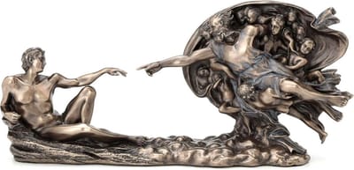 Veronese Design - Michelangelo - The Genesis - De Schepping van Adam - beeld/figuur - zeer gedetailleerd - (lxhxd) ca. 26,4cm x 11,4cm x 6,4cm