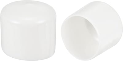 Stoelpootdoppen - Rubberen doppen - Vloeren beschermen - Eenvoudige druk installatie - 37 mm - Wit