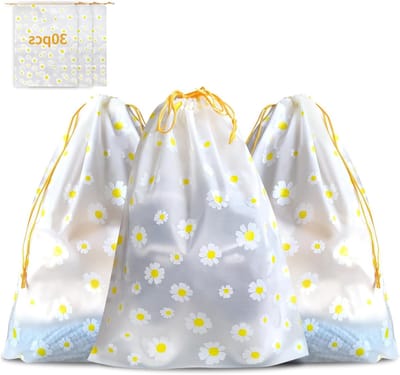 Set van 30 Waterdichte Kledingzakken, Transparante Opbergzakken voor Kleding, Herbruikbare Reis- en Opbergtassen voor Schoenen en Cosmetica, 30 x 40 cm