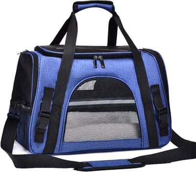 Kattenmand Rugzak - Draagbare Reismand - Huisdier Vervoer - Ademend Gaasvenster - Tot 5KG - Blauw