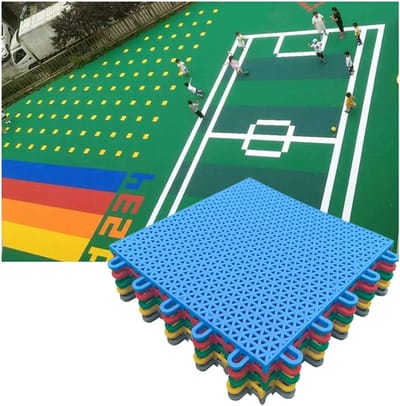 Modulaire Vloertegels - In elkaar grijpende matten - Speelruimte creëren - Weerbestendig drainage ontwerp - 10 stuks - Groen