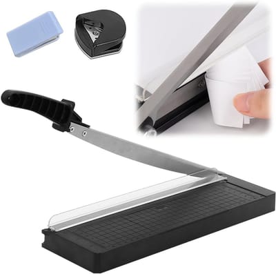 Handmatige A4 Papier Snijmachine, 3-in-1 met Hoekafwerking, Snijd Capaciteit tot 8 Vellen, Ideaal voor Labels, Foto's en Kaarten