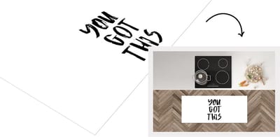 Keukenloper - Loper keuken - Quotes - You got this - Spreuken - 120x50 cm - Keukenloper vinyl