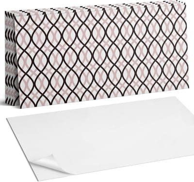 Coloray Plaktegels - Stijlvol golfpatroon Wandtegel Zelfklevend - 60 cm x 30 cm - Zwart Plaktegels - 6 stuks - Rechthoek PVC Tegels - Plaktegels Keuken - Zelfklevende Vloertegels Badkamer - Vinyltegels Vloer Zelfklevend - Zelfklevende Wandtegels