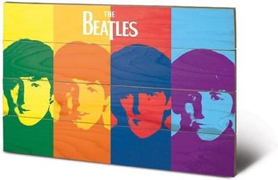 THE BEATLES - Printing on wood 40X59 - Pop Art