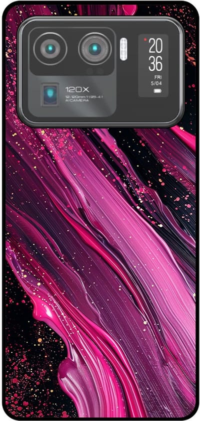 Smartphonica Telefoonhoesje Geschikt voor Xiaomi Mi 11 Ultra met marmer opdruk - TPU backcover case marble design - Paars Roze geschikt voor Xiaomi Mi 11 Ultra