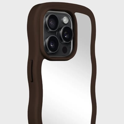 Holdit Wavy Case geschikt voor Apple iPhone 15 Pro - Chocolate Mirror