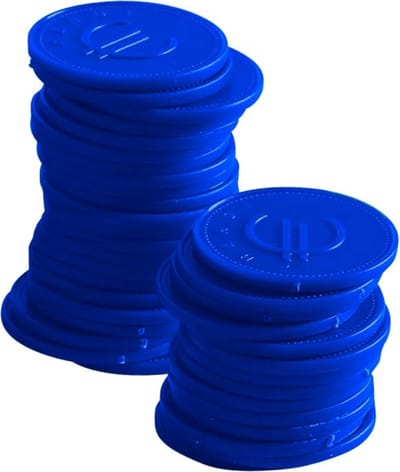 BarUp - Consumptiemunten - Blauw - 100 st. - Ø25mm