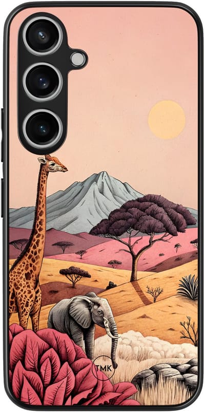 Hoesje geschikt voor Samsung Galaxy A35 - Safari - Multi - TPU case - Landschap - Hardcase zwart telefoonhoesje